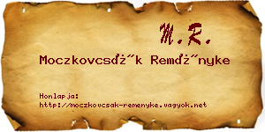 Moczkovcsák Reményke névjegykártya